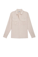 Load image into Gallery viewer, RHETT - SILK IVORY BLUSH HOUNDSTOOTH